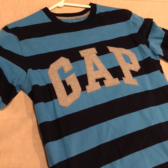 GAP logo striped short sleeve tee; XL/12 - Picture 4 of 4